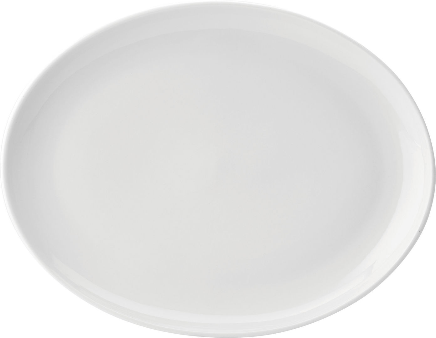 Pure White Oval Plate 14